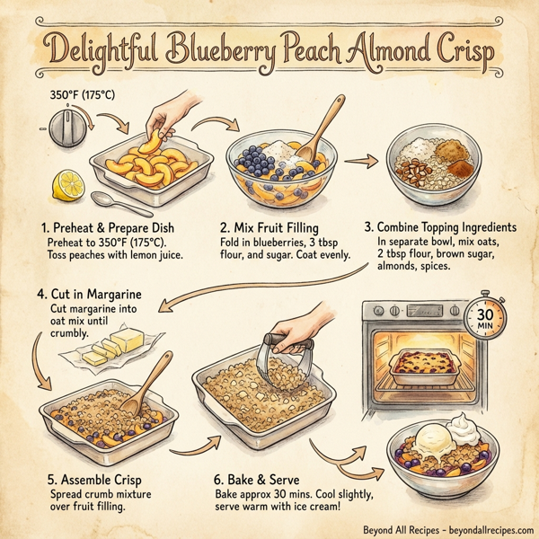 Delightful Blueberry Peach Almond Crisp instructions