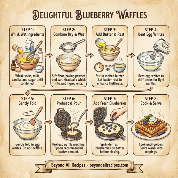Delightful Blueberry Waffles instructions