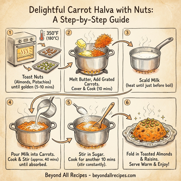 Delightful Carrot Halva with Nuts instructions