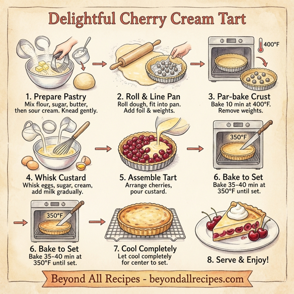 Delightful Cherry Cream Tart instructions