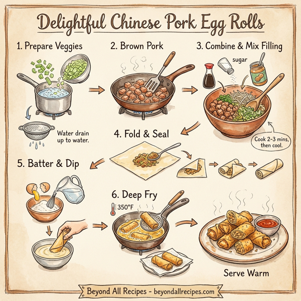 Delightful Chinese Pork Egg Rolls instructions