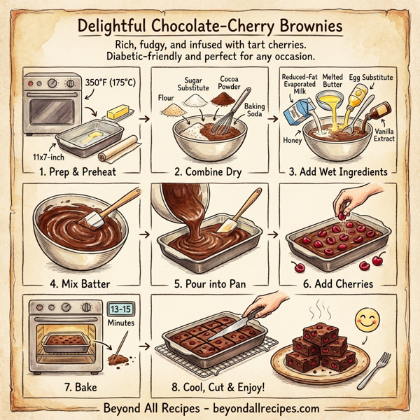 Delightful Chocolate-Cherry Brownies instructions