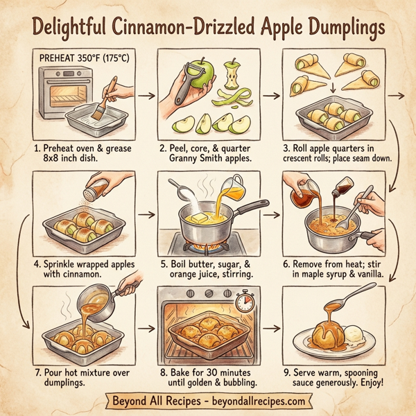 Delightful Cinnamon-Drizzled Apple Dumplings instructions