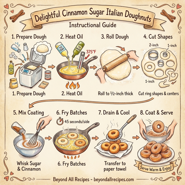 Delightful Cinnamon Sugar Italian Doughnuts instructions