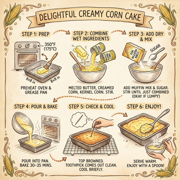 Delightful Creamy Corn Cake instructions