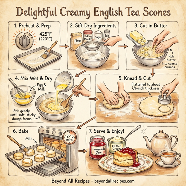 Delightful Creamy English Tea Scones instructions