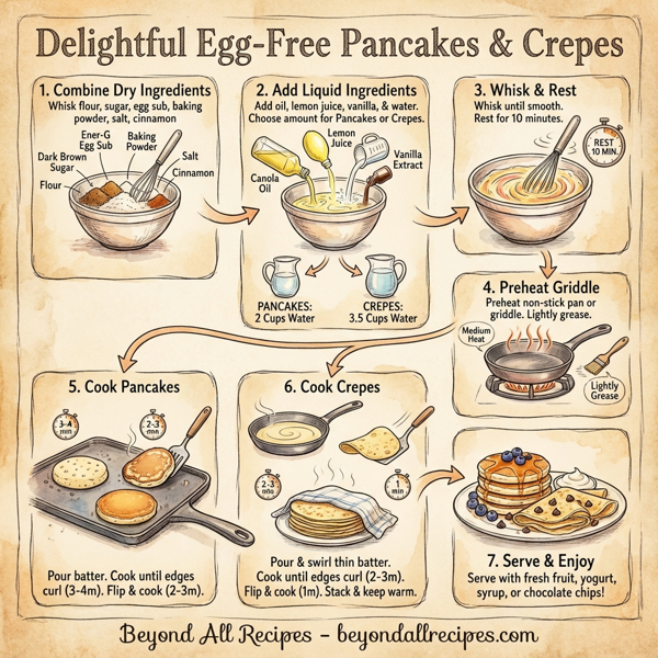 Delightful Egg-Free Pancakes and Crepes instructions