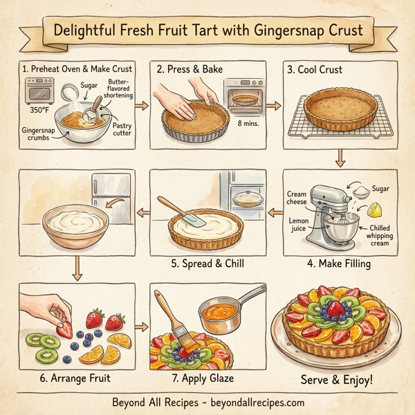 Delightful Fresh Fruit Tart with Gingersnap Crust instructions