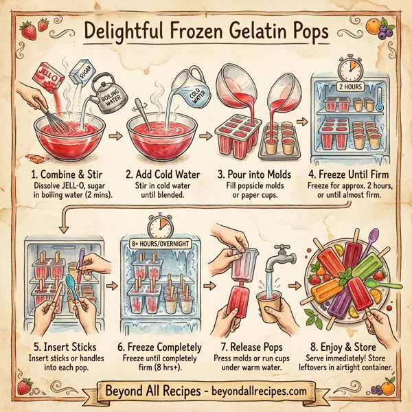 Delightful Frozen Gelatin Pops instructions