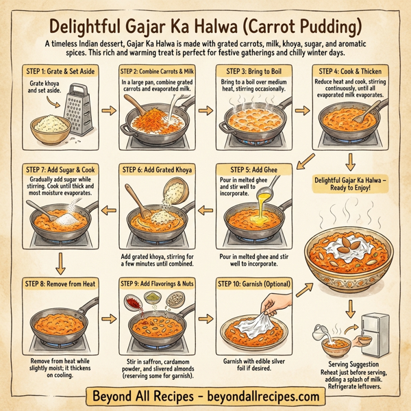 Delightful Gajar Ka Halwa (Carrot Pudding) instructions