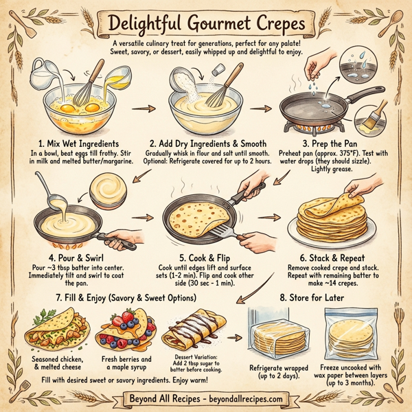 Delightful Gourmet Crepes instructions