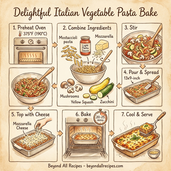 Delightful Italian Vegetable Pasta Bake instructions