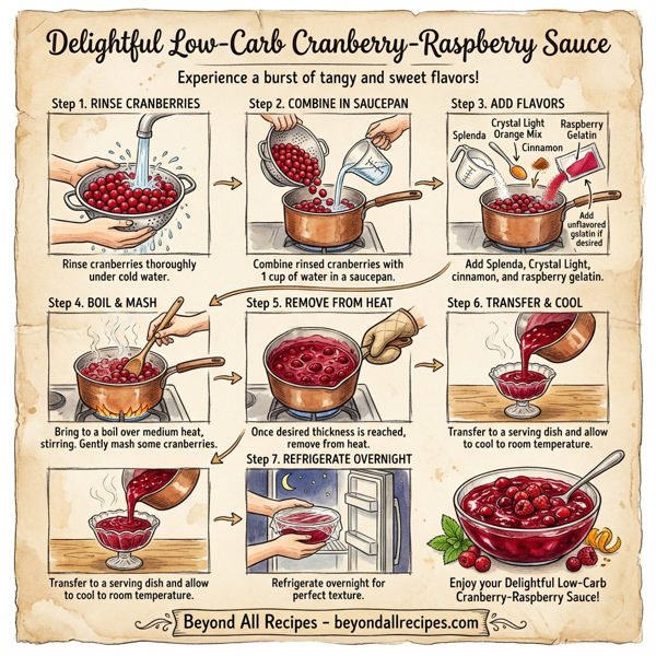 Delightful Low-Carb Cranberry-Raspberry Sauce instructions