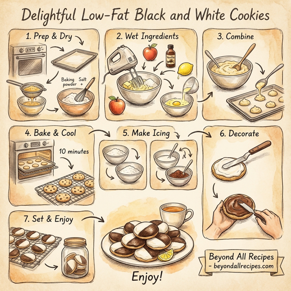 Delightful Low-Fat Black and White Cookies instructions