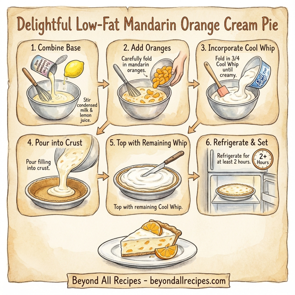 Delightful Low-Fat Mandarin Orange Cream Pie instructions
