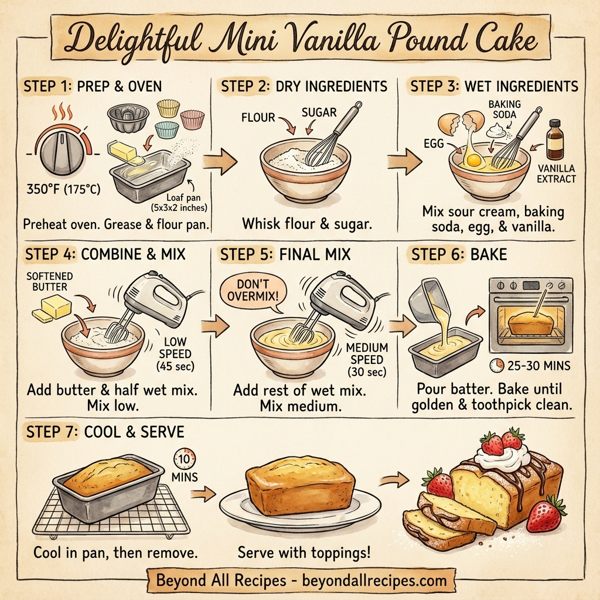 Delightful Mini Vanilla Pound Cake instructions