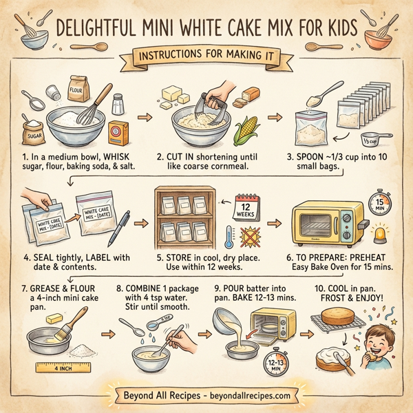 Delightful Mini White Cake Mix for Kids instructions