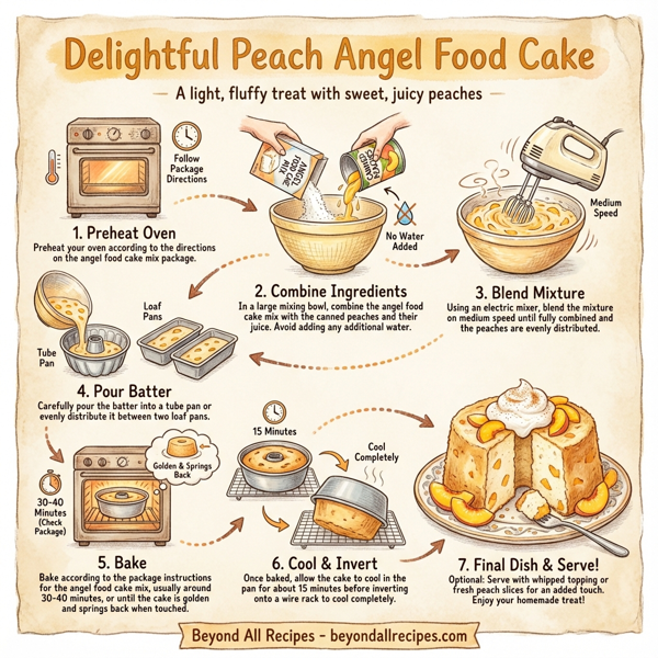 Delightful Peach Angel Food Cake instructions
