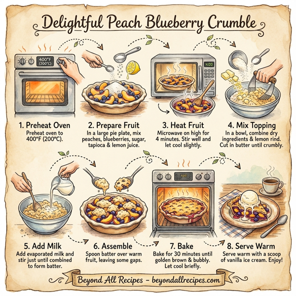 Delightful Peach Blueberry Crumble instructions