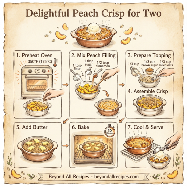 Delightful Peach Crisp for Two instructions