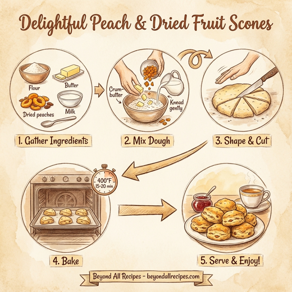 Delightful Peach & Dried Fruit Scones instructions