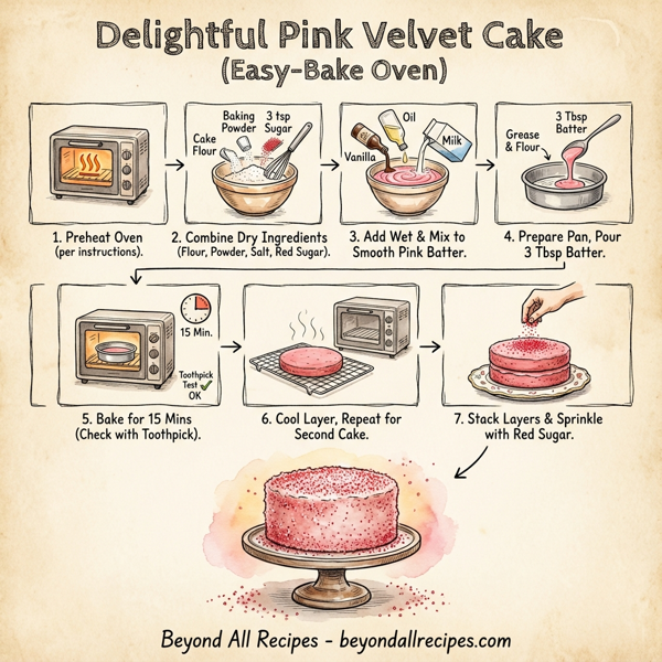 Delightful Pink Velvet Cake instructions