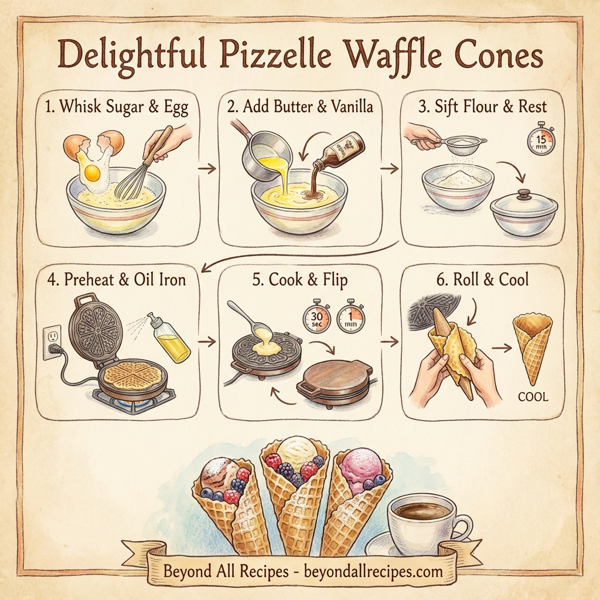 Delightful Pizzelle Waffle Cones instructions