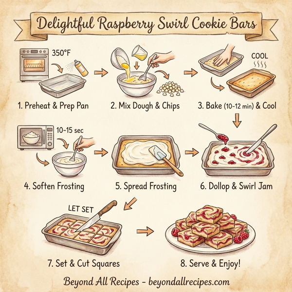 Delightful Raspberry Swirl Cookie Bars instructions