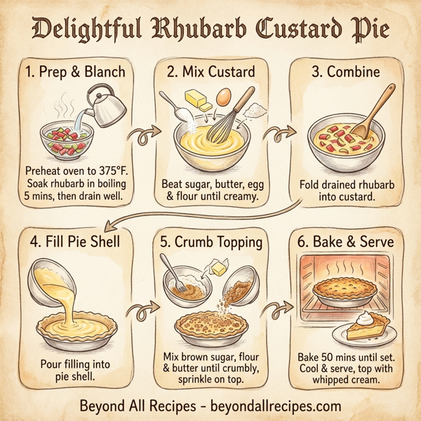 Delightful Rhubarb Custard Pie instructions