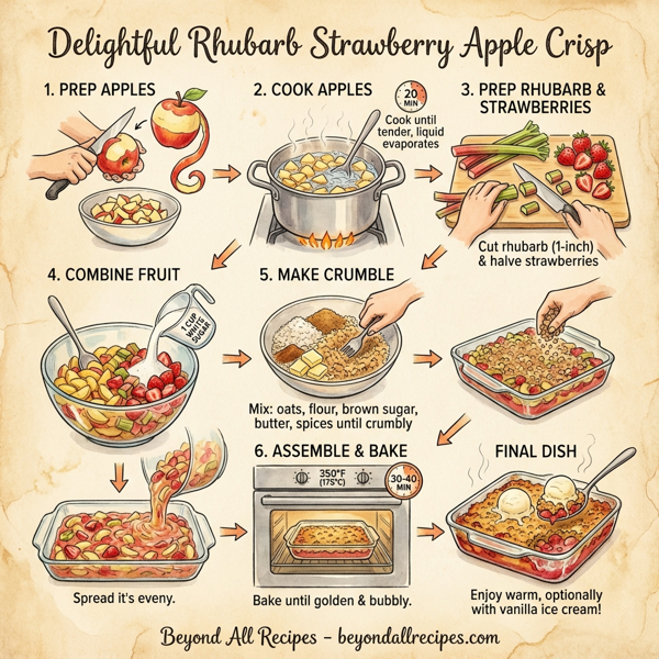 Delightful Rhubarb Strawberry Apple Crisp instructions