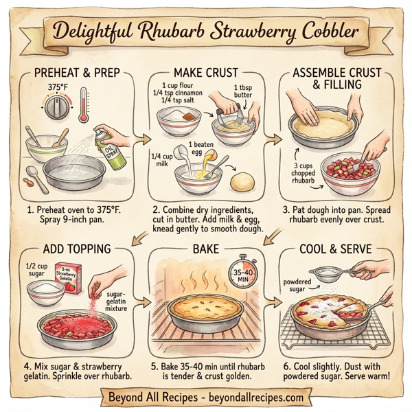 Delightful Rhubarb Strawberry Cobbler instructions