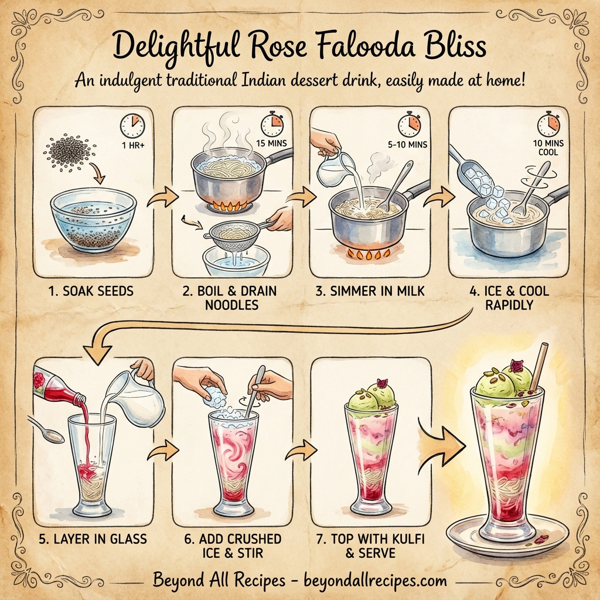 Delightful Rose Falooda Bliss instructions