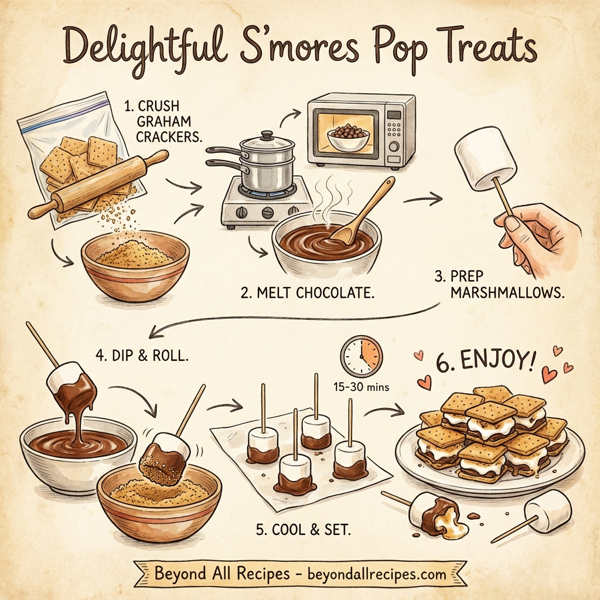 Delightful S'mores Pop Treats instructions