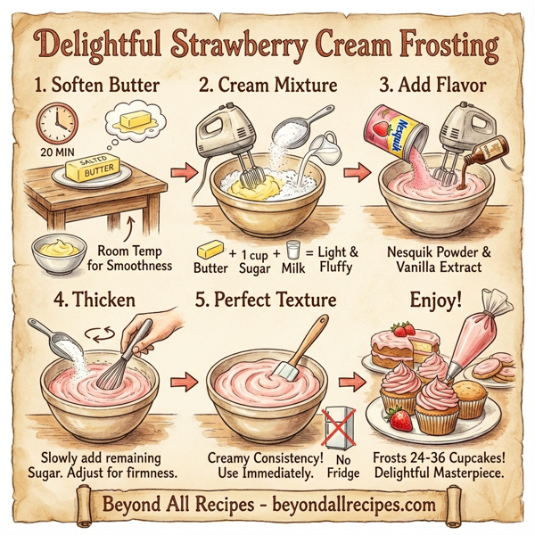 Delightful Strawberry Cream Frosting instructions