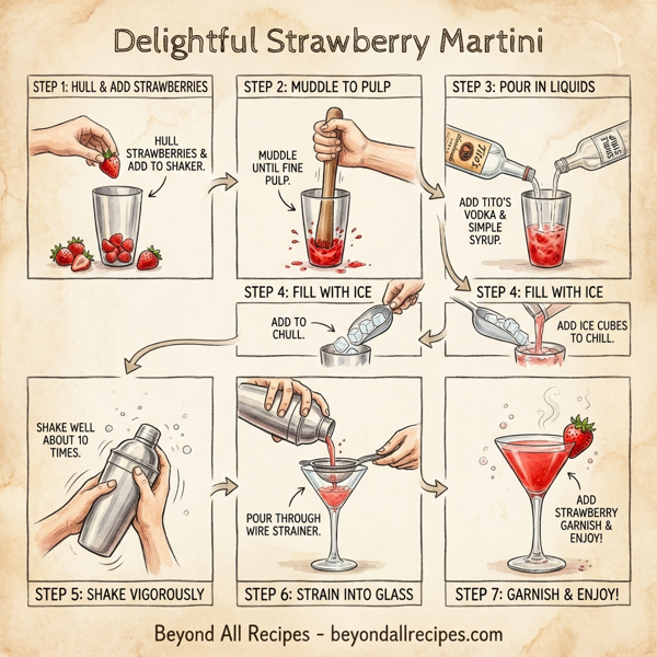 Delightful Strawberry Martini instructions