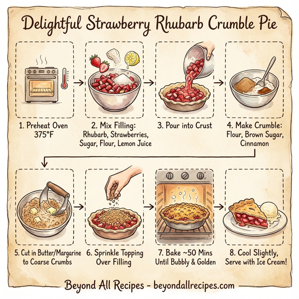 Delightful Strawberry Rhubarb Crumble Pie instructions