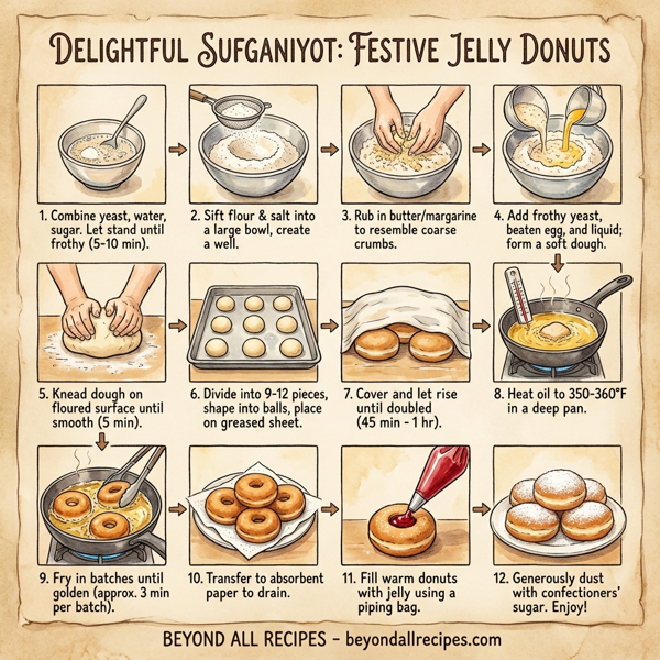 Delightful Sufganiyot: Festive Jelly Donuts instructions