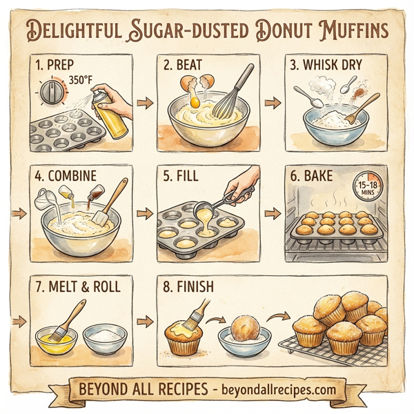 Delightful Sugar-Dusted Donut Muffins instructions