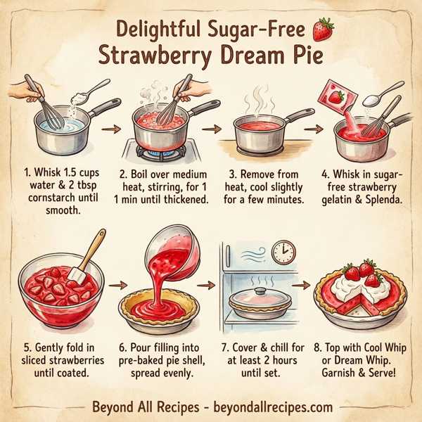 Delightful Sugar-Free Strawberry Dream Pie instructions
