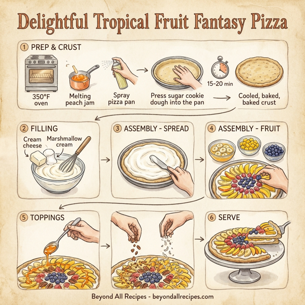 Delightful Tropical Fruit Fantasy Pizza instructions