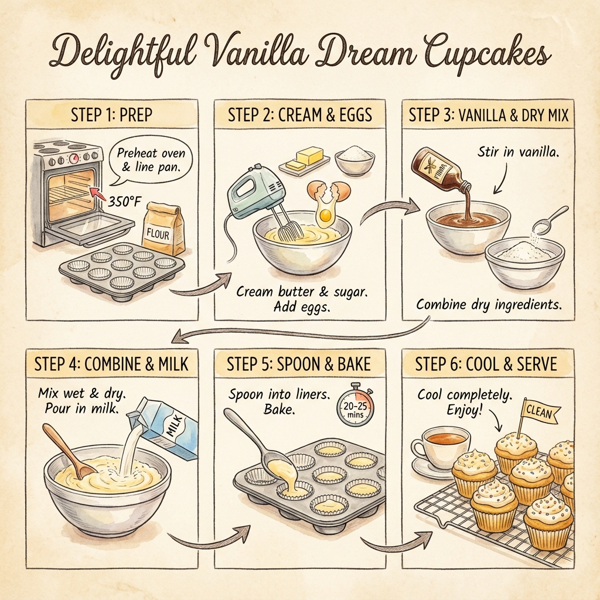 Delightful Vanilla Dream Cupcakes instructions