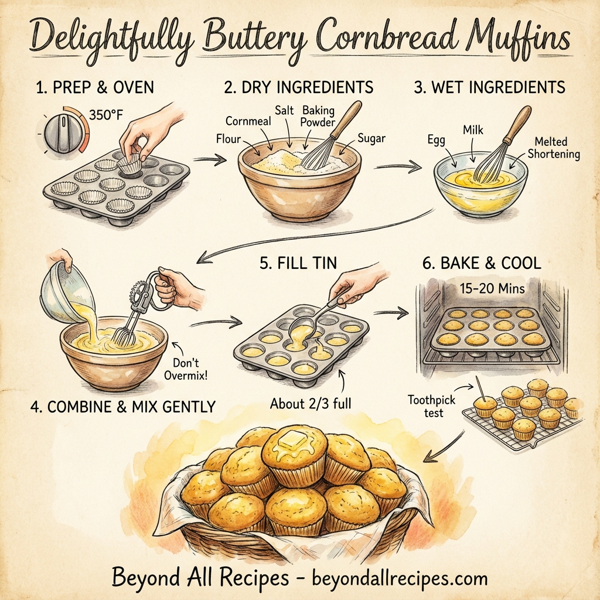 Delightfully Buttery Cornbread Muffins instructions
