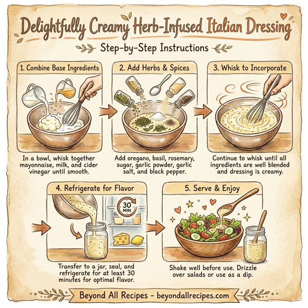 Delightfully Creamy Herb-Infused Italian Dressing instructions