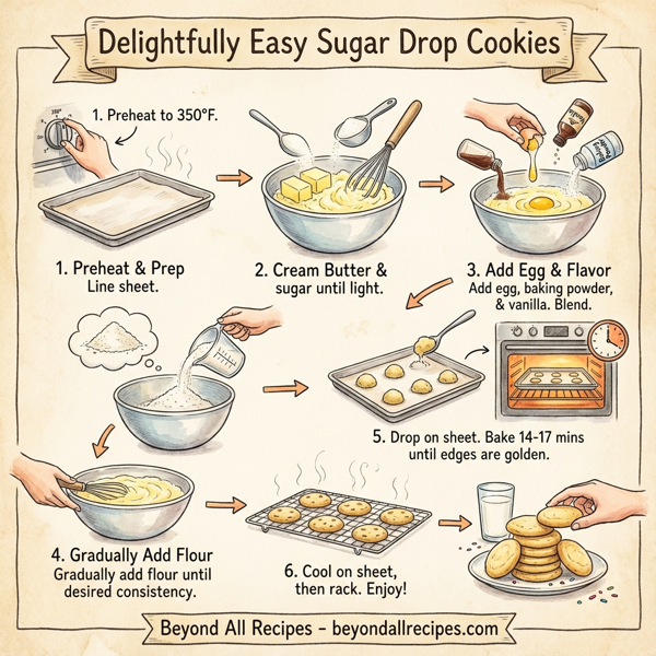 Delightfully Easy Sugar Drop Cookies instructions