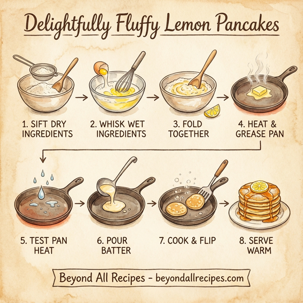 Delightfully Fluffy Lemon Pancakes instructions