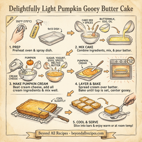 Delightfully Light Pumpkin Gooey Butter Cake instructions