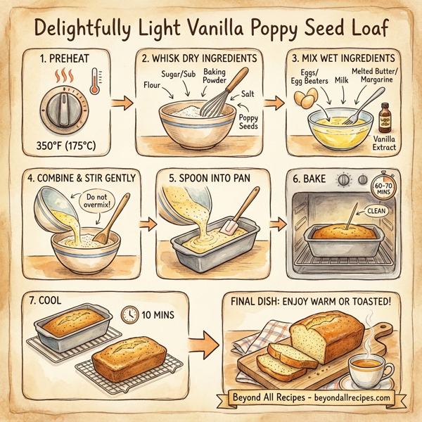 Delightfully Light Vanilla Poppy Seed Loaf instructions