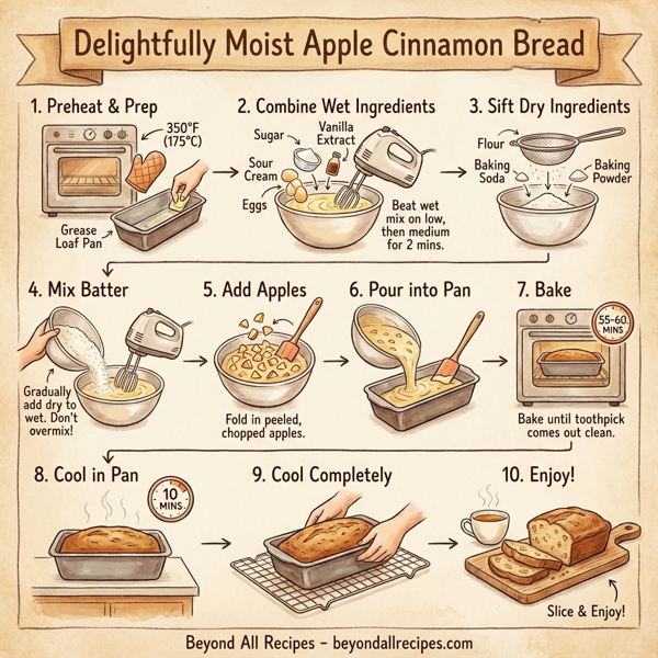 Delightfully Moist Apple Cinnamon Bread instructions