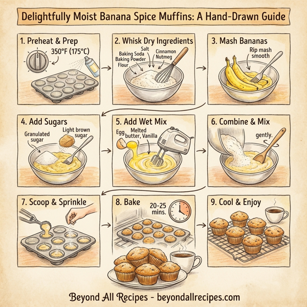 Delightfully Moist Banana Spice Muffins instructions