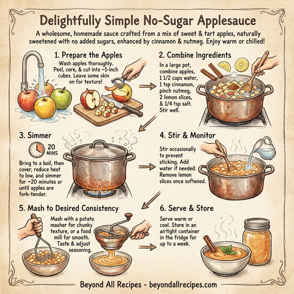 Delightfully Simple No-Sugar Applesauce instructions